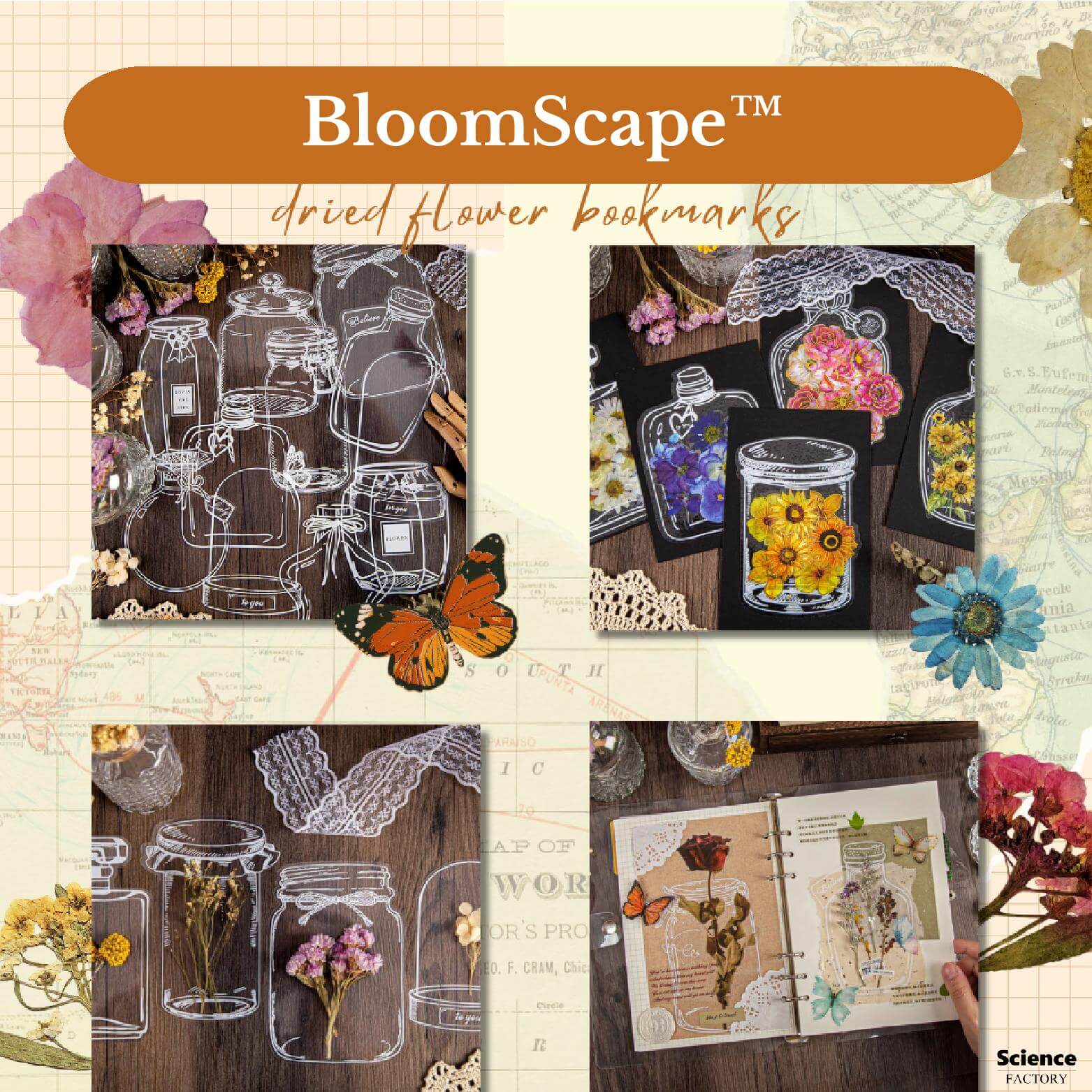 ¡Último día! ¡50% de descuento! Bloomscape™ Marcapáginas (Set de 80 piezas)