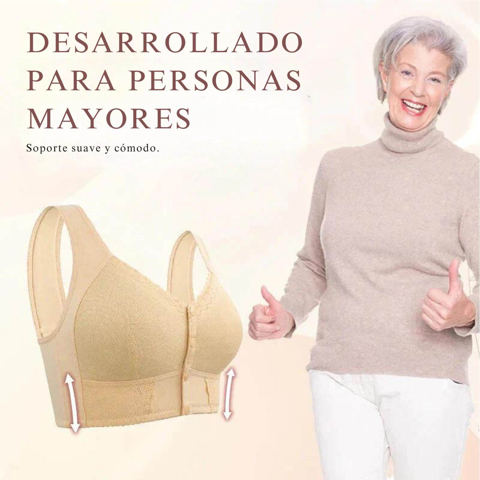 1+1 GRATIS | FrontEase™ Sujetador de Algodón con Cierre Frontal para Personas Mayores