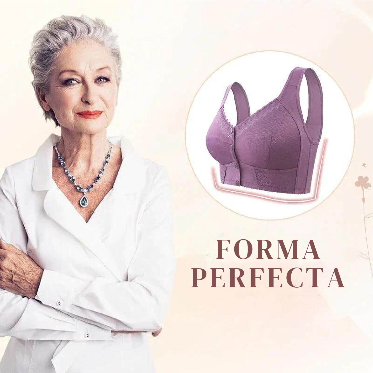 1+1 GRATIS | FrontEase™ Sujetador de Algodón con Cierre Frontal para Personas Mayores