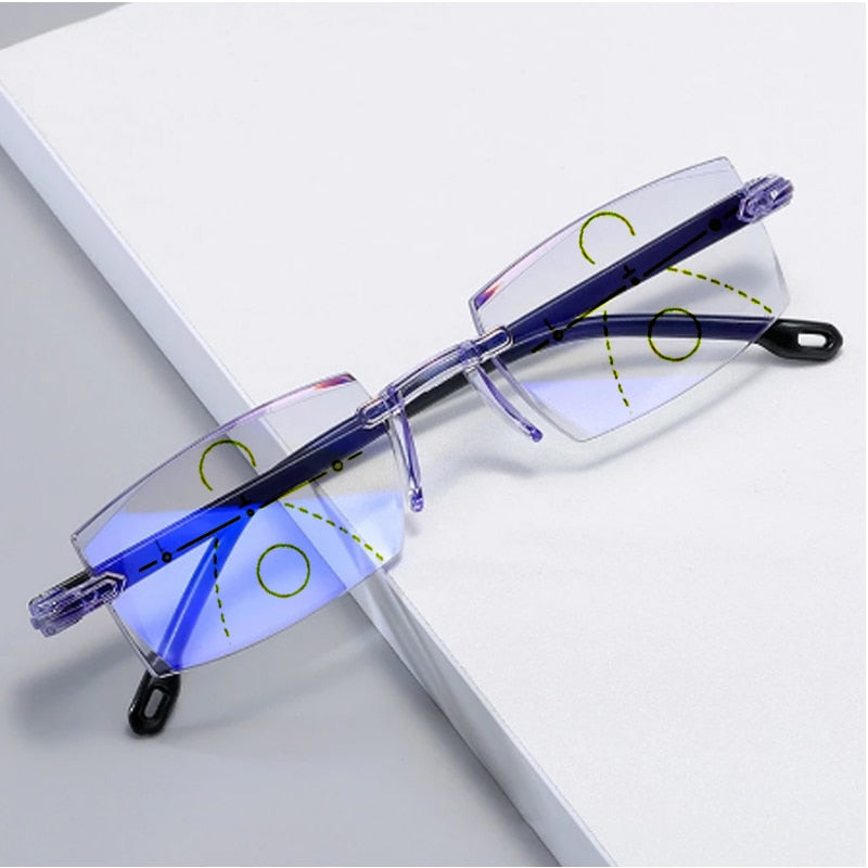 【ÚLTIMO DÍA DE REBAJAS】VisionPro™ Gafas de Lectura Antidesgaste con Alta Dureza, Filtro de Luz Azul e Inteligente Doble Enfoque