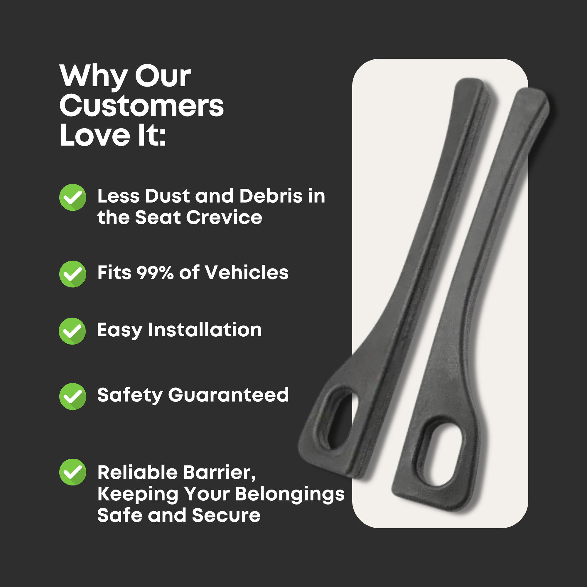 GapShield™ Relleno para la Rendija del Asiento | 1 PAR