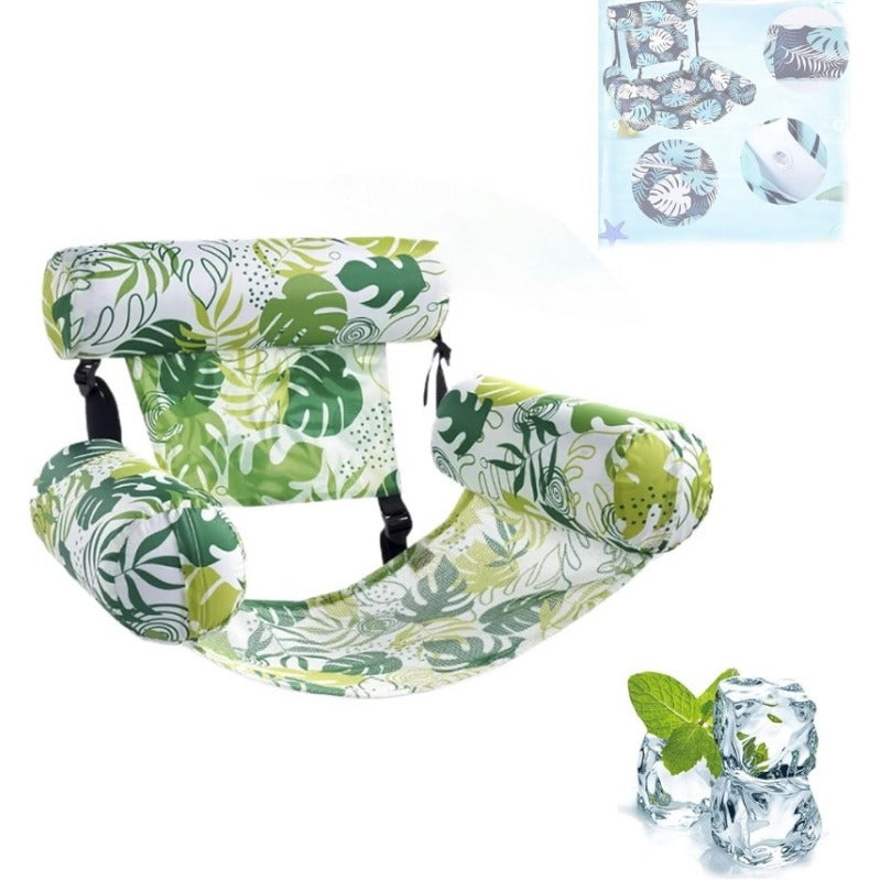 FloatZen™ | Sillón flotante inflable con asiento de malla y respaldo ajustable