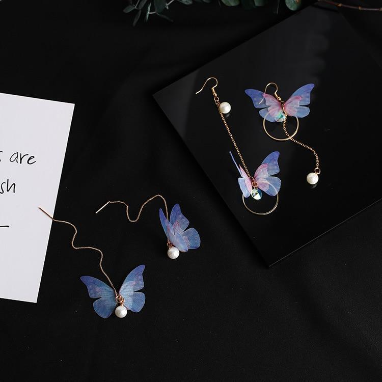 Mariposa Pendientes de Perlas - Science Factory ES