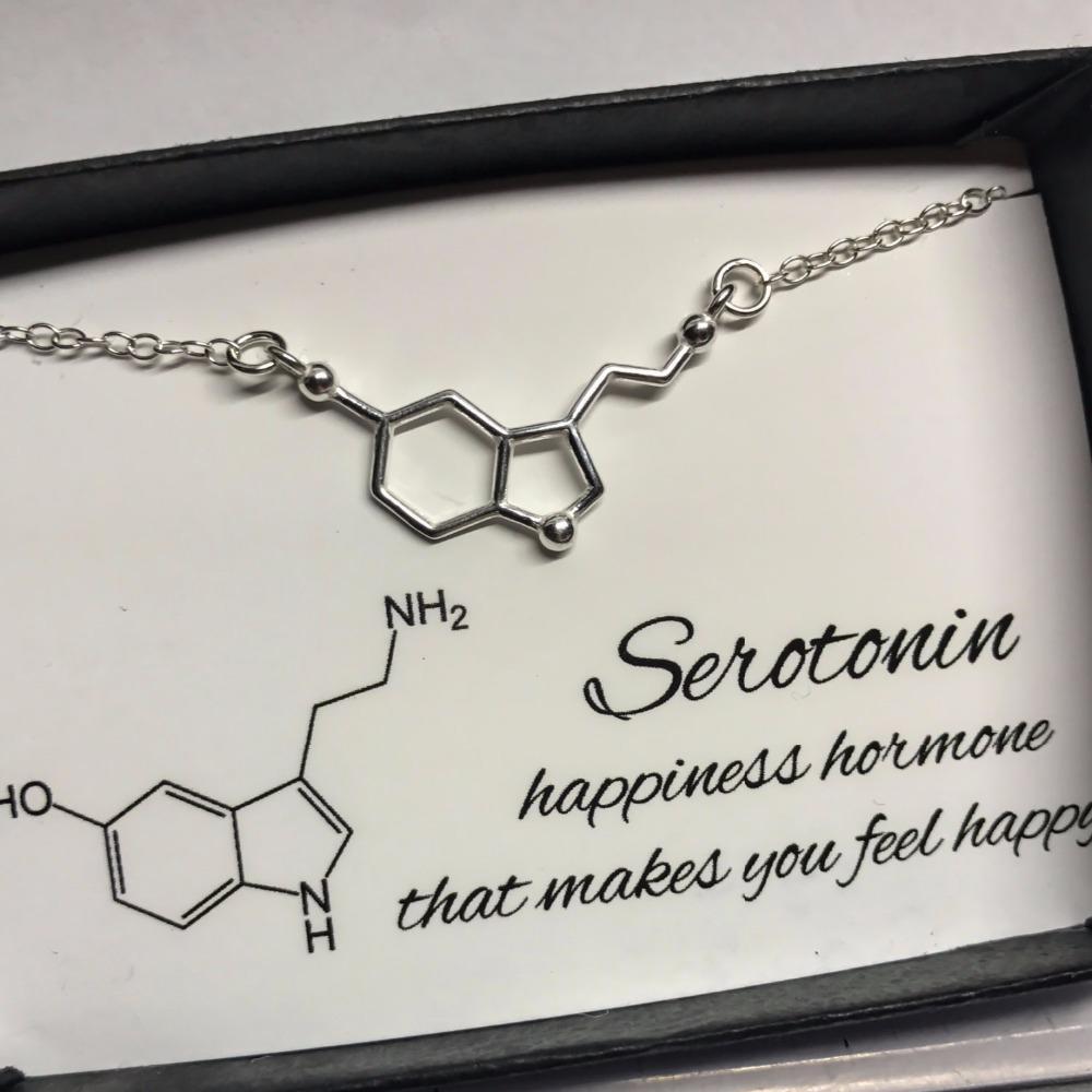 Collar de Molécula de Serotonina "Hormona de la Felicidad" - Science Factory ES
