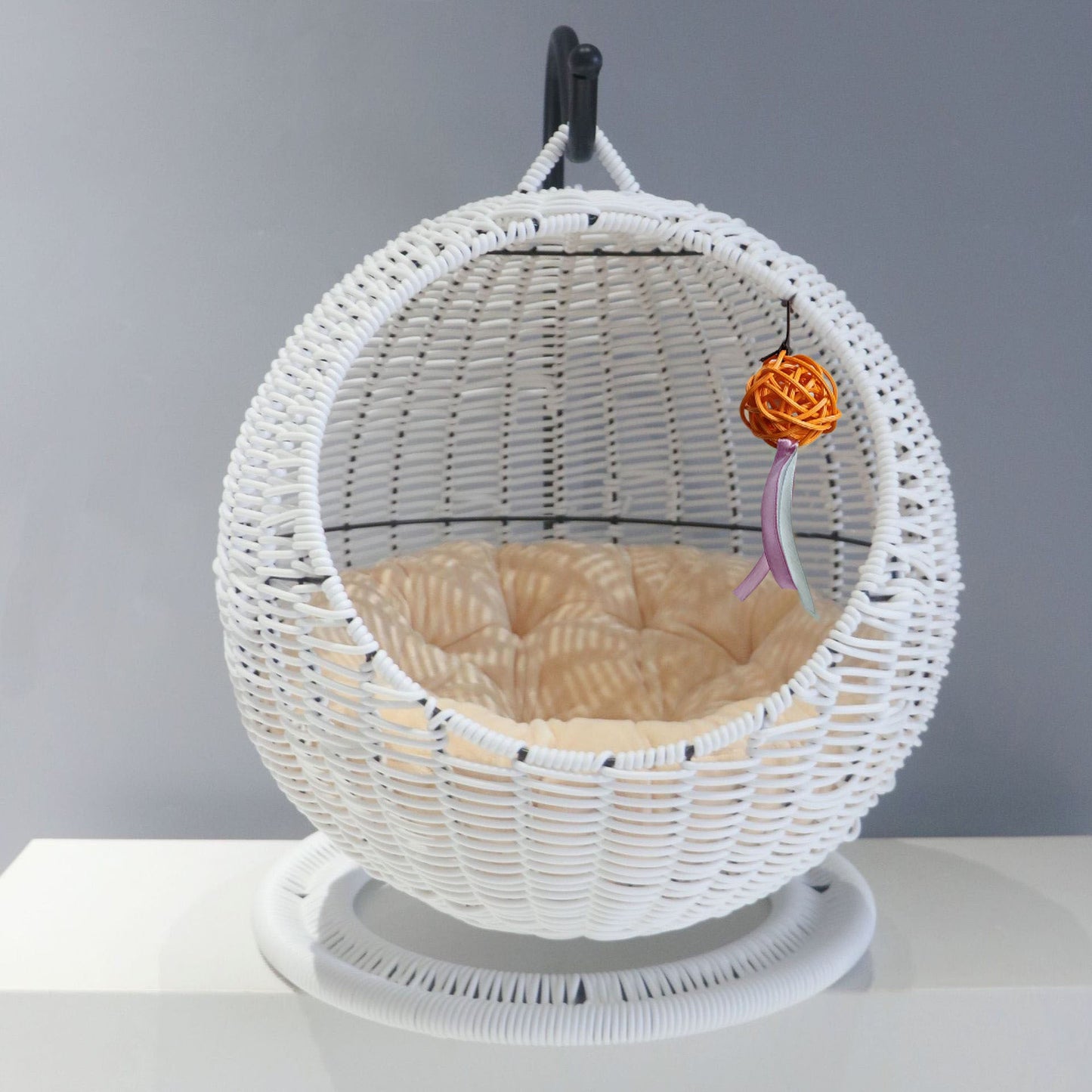 CatCocoon™ Cama Hamaca Tejida para Gatos – Cesta Colgante de Pasto Marino para Mascotas (🔥Alfombrilla Gratis)