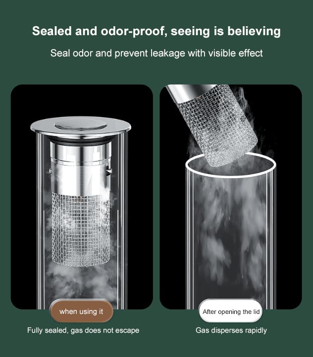 DrainGuard Pro™ Aísla Olores y Evita Cucarachas – Filtro de Desagüe de Suelo de Acero Inoxidable