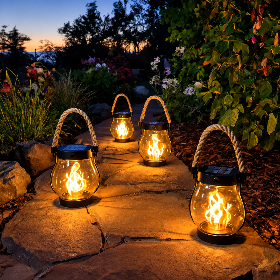 SolarFlame™ | Linterna solar con un realista efecto de llama