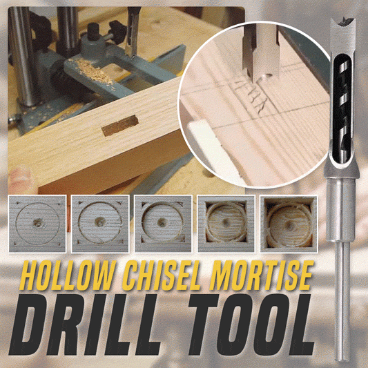CarveTech™ – Broca de Cincel Hueco – Herramienta de Precisión para Agujeros Cuadrados en Madera
