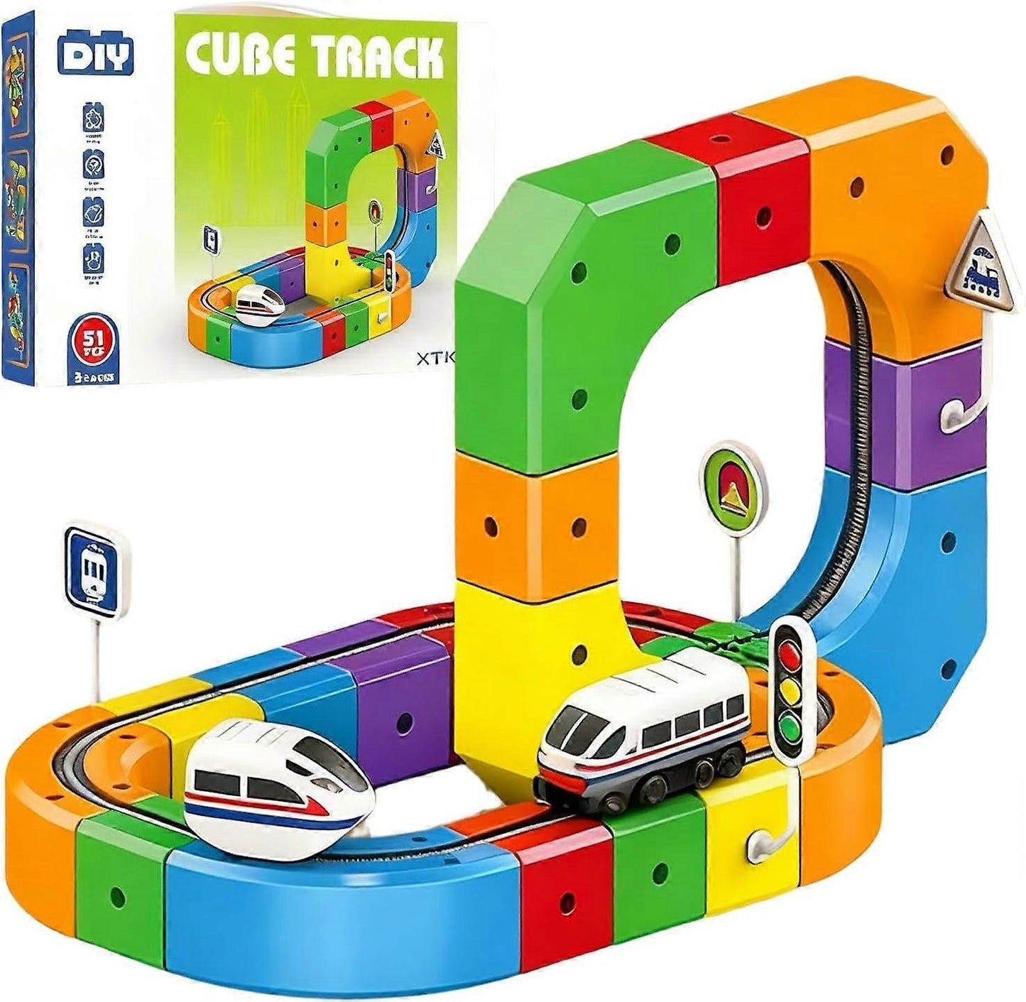 EduBuild Magnetic Track™ – Creatieve en Actieve Doe-Het-Zelf Knikkerbaan - Science Factory