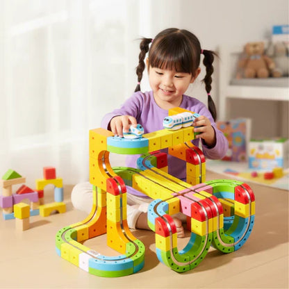 EduBuild Magnetic Track™ – Creatieve en Actieve Doe-Het-Zelf Knikkerbaan - Science Factory