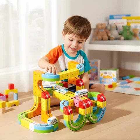 EduBuild Magnetic Track™ – Creatieve en Actieve Doe-Het-Zelf Knikkerbaan - Science Factory