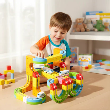 EduBuild Magnetic Track™ – Creatieve en Actieve Doe-Het-Zelf Knikkerbaan - Science Factory