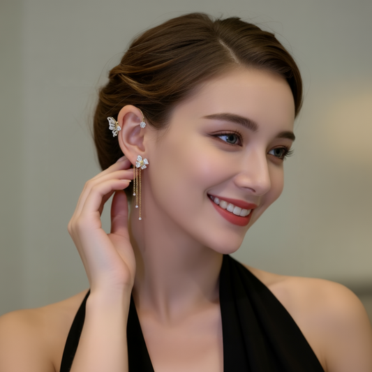 Celestelle™ – Pendientes de Mariposa y Flor con Colgantes (50% de Descuento)
