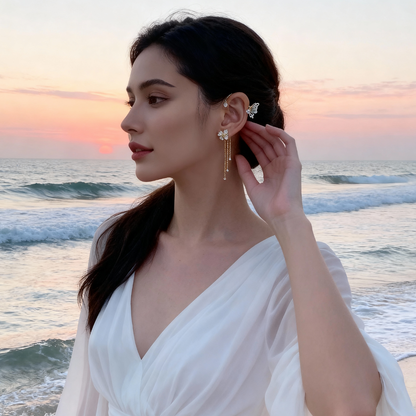 Celestelle™ – Pendientes de Mariposa y Flor con Colgantes (50% de Descuento)