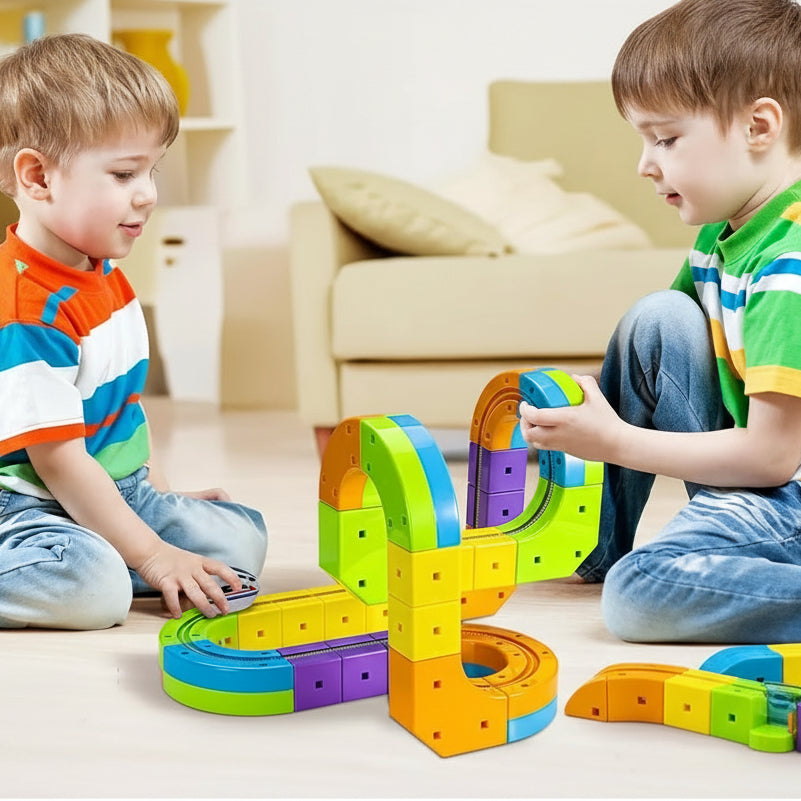 EduBuild Magnetic Track™ – Creatieve en Actieve Doe-Het-Zelf Knikkerbaan - Science Factory