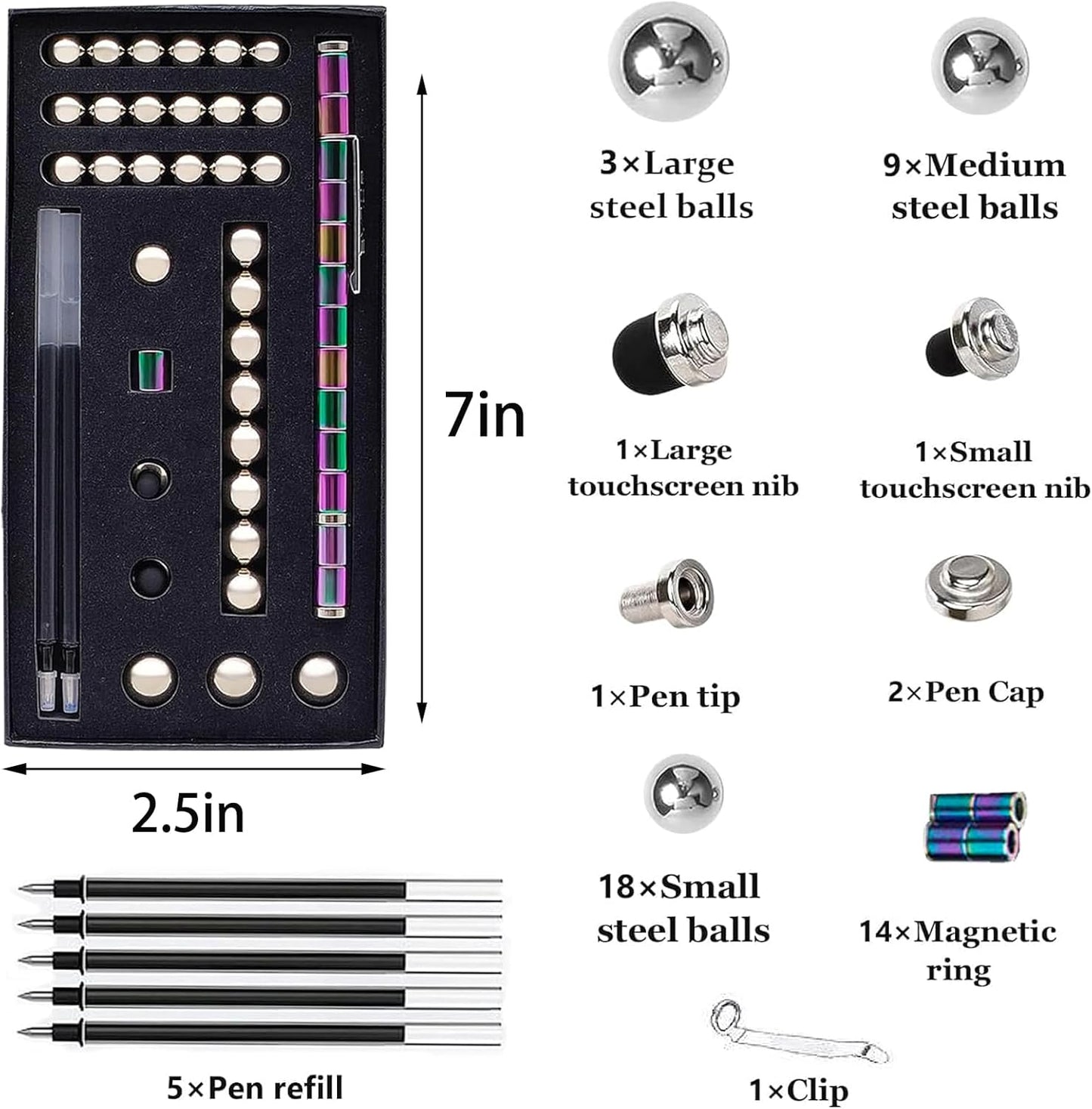 Magnetix™ Bolígrafo Magnético Fingertip | Creativo, relajante y versátil