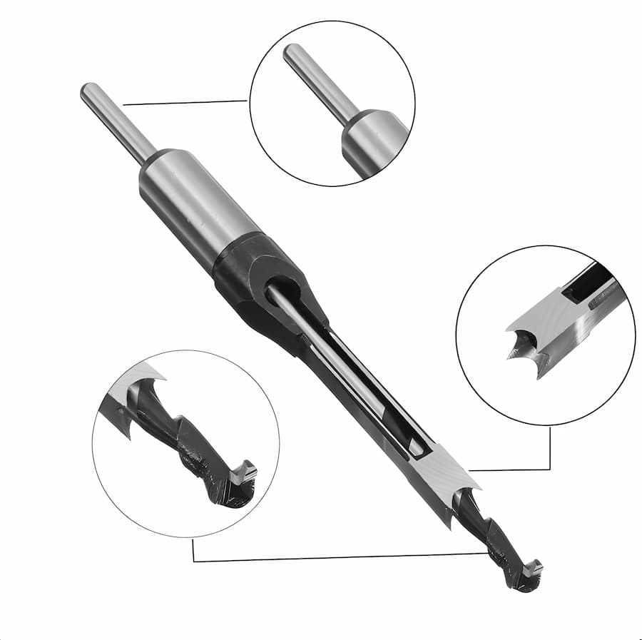 CarveTech™ – Broca de Cincel Hueco – Herramienta de Precisión para Agujeros Cuadrados en Madera