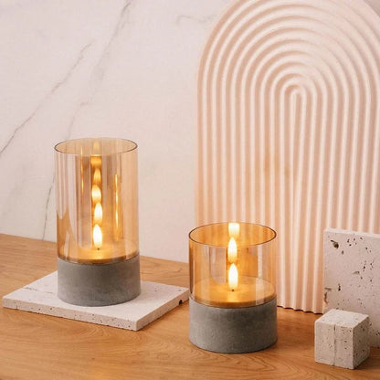 GoldenGlow™ 2026🔥Velas LED de Vidrio Dorado (3 Piezas)