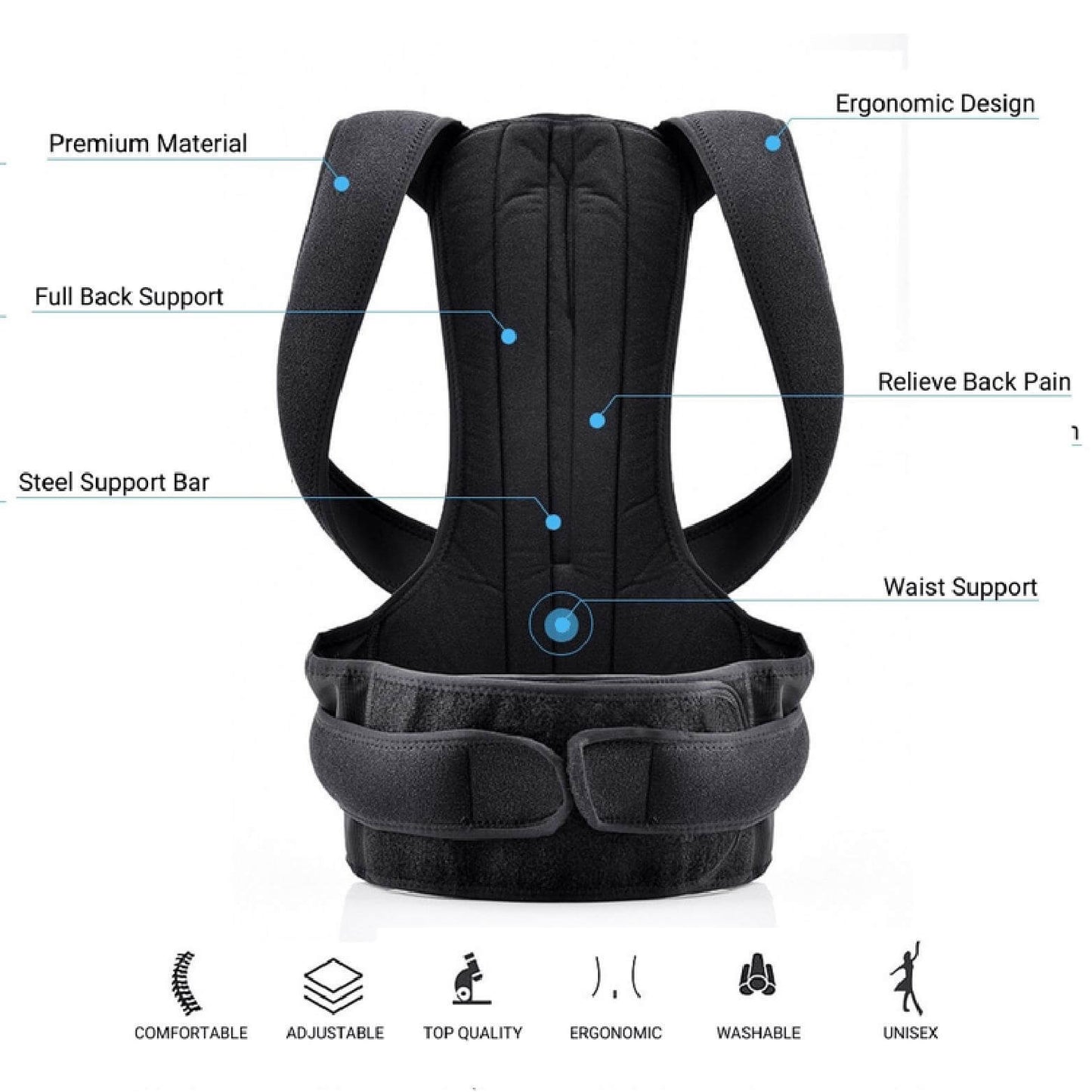 BodyBoost™ Corrector | Corrector de Postura de Espalda Ajustable