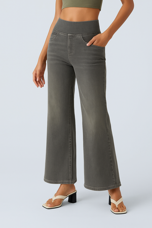 UltraStretch™ – Hoge Taille Jeans met Extra Stretch & Handige Zakken - Science Factory
