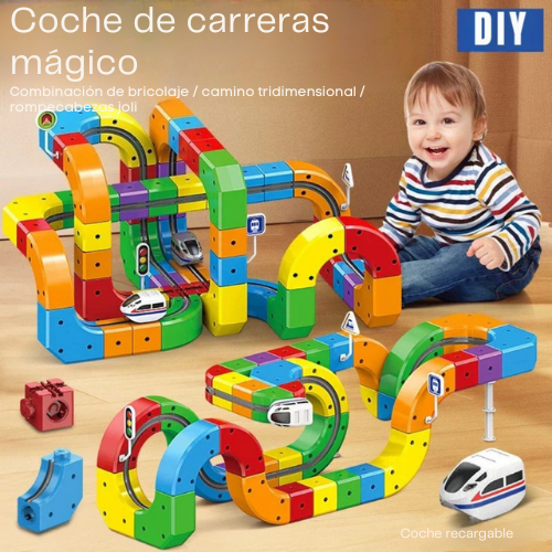 EduBuild Magnetic Track™ – Circuito de Canicas DIY Creativo y Activ