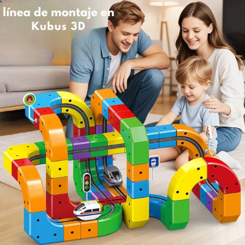EduBuild Magnetic Track™ – Circuito de Canicas DIY Creativo y Activ