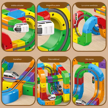 EduBuild Magnetic Track™ – Circuito de Canicas DIY Creativo y Activ