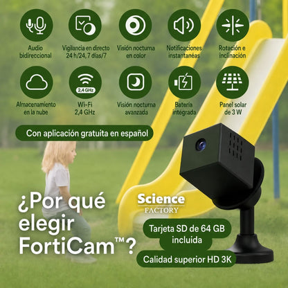 FortiCam™ | Siempre protegido, incluso sin Internet ni electricidad