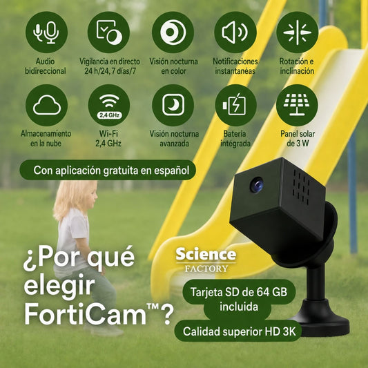 FortiCam™ | Siempre protegido, incluso sin Internet ni electricidad
