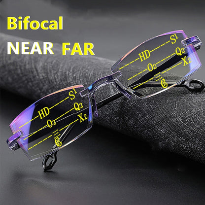 【ÚLTIMO DÍA DE REBAJAS】VisionPro™ Gafas de Lectura Antidesgaste con Alta Dureza, Filtro de Luz Azul e Inteligente Doble Enfoque