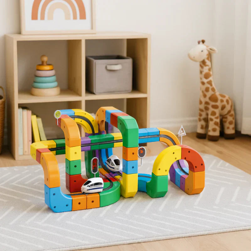 EduBuild Magnetic Track™ – Creatieve en Actieve Doe-Het-Zelf Knikkerbaan - Science Factory