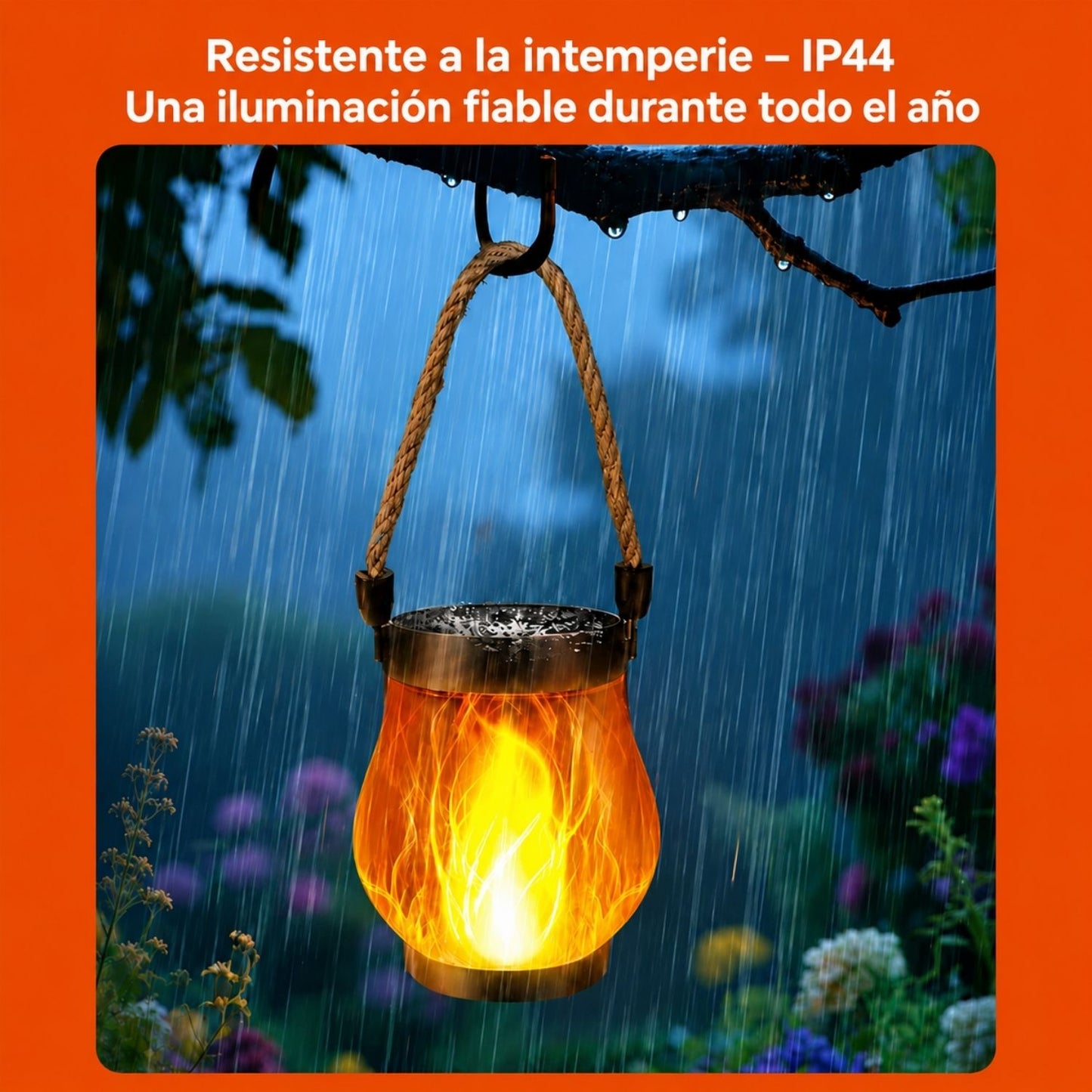 SolarFlame™ | Linterna solar con un realista efecto de llama
