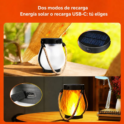SolarFlame™ | Linterna solar con un realista efecto de llama
