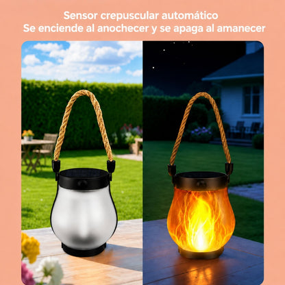 SolarFlame™ | Linterna solar con un realista efecto de llama