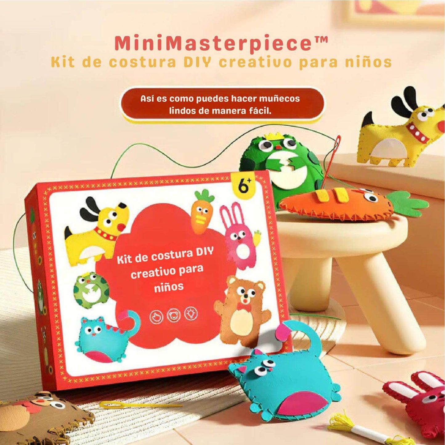 50% Descuento | MiniMasterpiece™ Kit Creativo de Costura DIY para Niños [Último Día de Descuento]