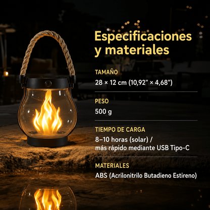 SunFlicker™ – Linterna Solar para Exterior