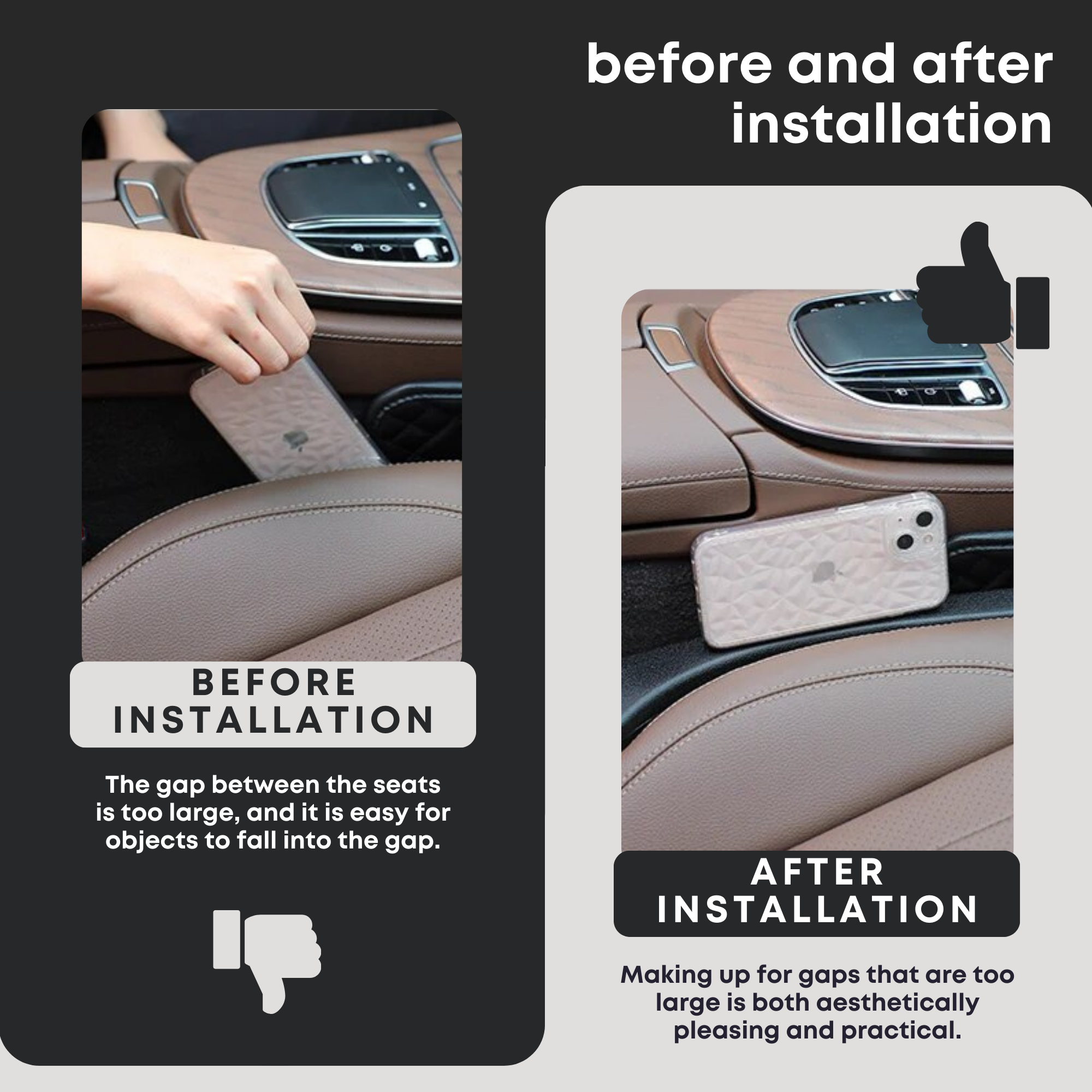 GapShield™ Relleno para la Rendija del Asiento | 1 PAR