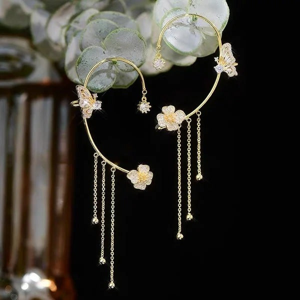 Celestelle™ – Pendientes de Mariposa y Flor con Colgantes (50% de Descuento)