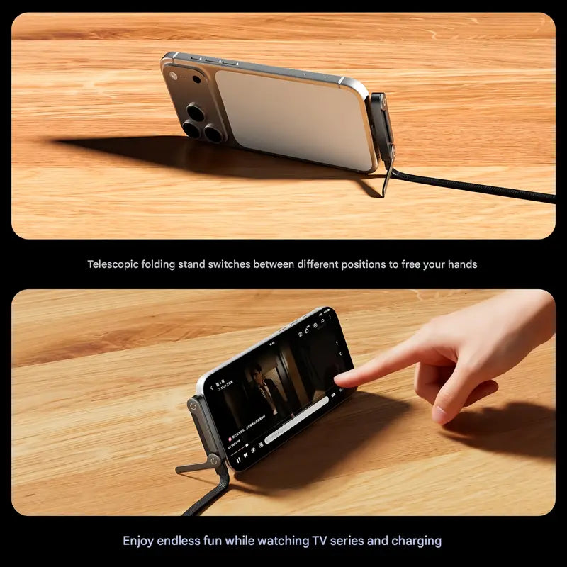SnapCharge™ Soporte de Teléfono Invisible 2 en 1 con Cable de Carga | Carga Ultrarrápida de 240W