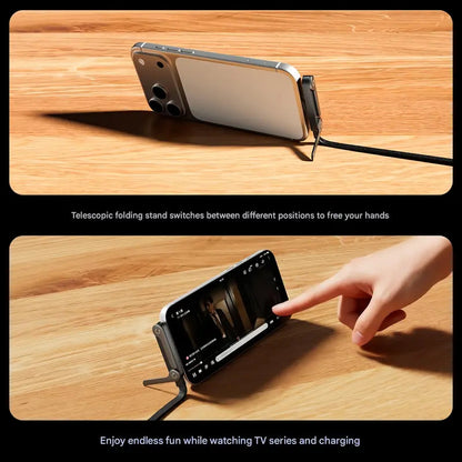 SnapCharge™ Soporte de Teléfono Invisible 2 en 1 con Cable de Carga | Carga Ultrarrápida de 240W