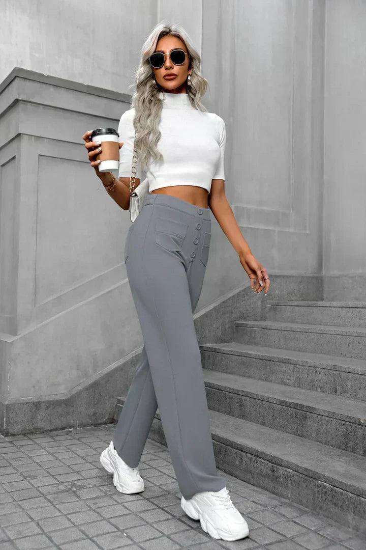 ChicFit™ | Pantalón Casual Elástico de Cintura Alta