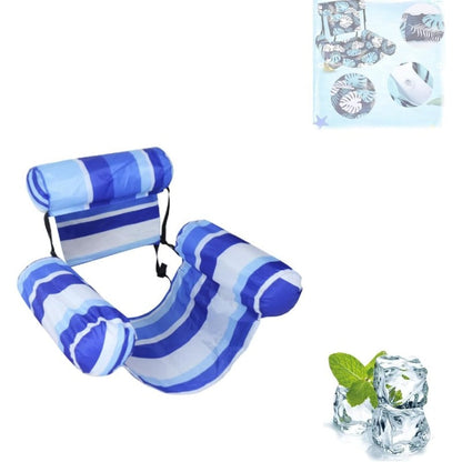 FloatZen™ | Sillón flotante inflable con asiento de malla y respaldo ajustable
