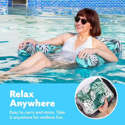 FloatZen™ | Sillón flotante inflable con asiento de malla y respaldo ajustable