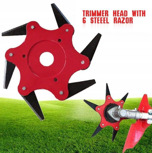 🔥 ¡Último día - 50% DE DESCUENTO! 🔥 TurboTrim™ Cabezal de Corte de Jardín de Acero con 6 Cuchillas Universal