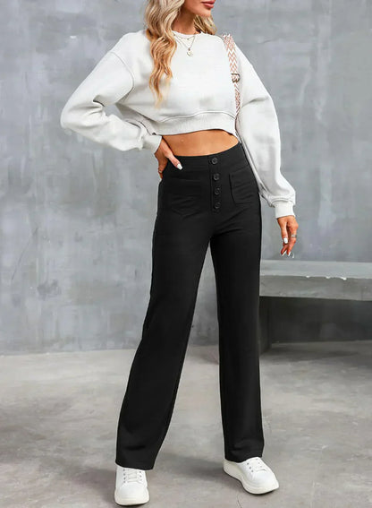 ChicFit™ | Pantalón Casual Elástico de Cintura Alta