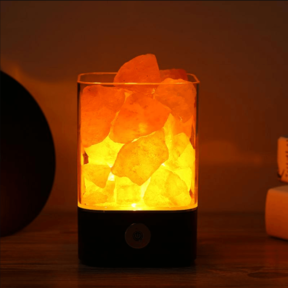 Lámpara de Cristal de Sal del Himalaya (de Color) | Iluminación - Science Factory ES