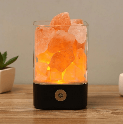 Lámpara de Cristal de Sal del Himalaya (de Color) | Iluminación - Science Factory ES