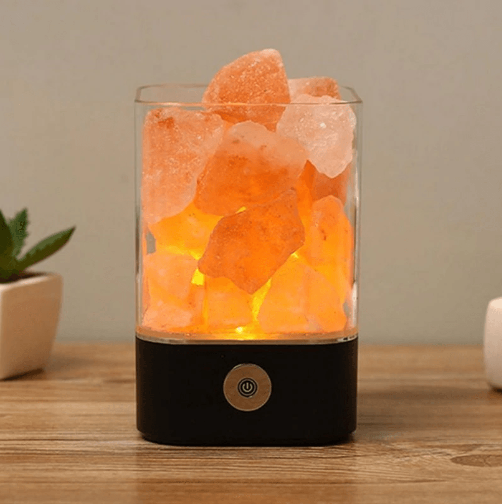 Lámpara de Cristal de Sal del Himalaya (de Color) | Iluminación - Science Factory ES