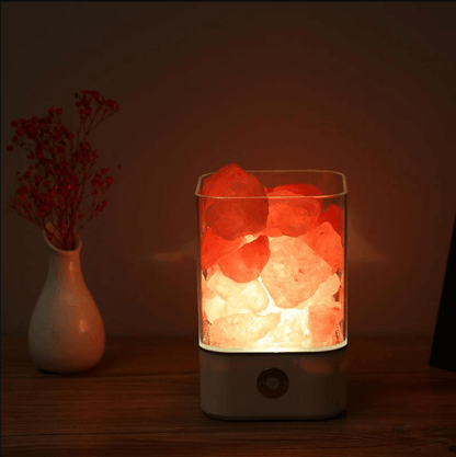 Lámpara de Cristal de Sal del Himalaya (de Color) | Iluminación - Science Factory ES