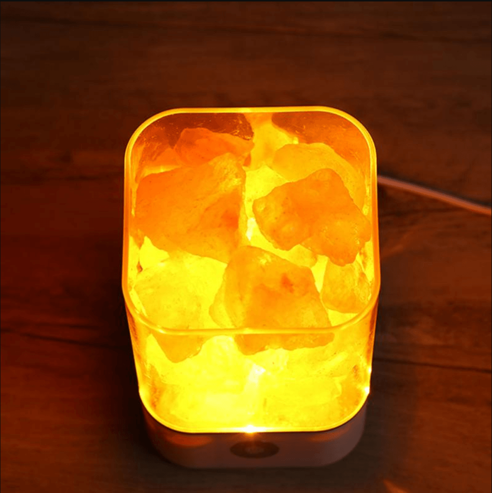 Lámpara de Cristal de Sal del Himalaya (de Color) | Iluminación - Science Factory ES